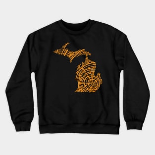 Michigan Roots Tree Rings Crewneck Sweatshirt